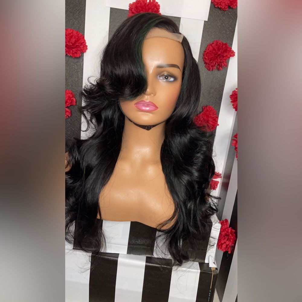 20 inches  greenish highlights HD WIG